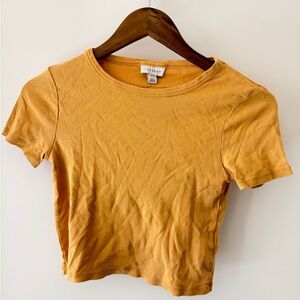 Topshop Yellow Crop Top